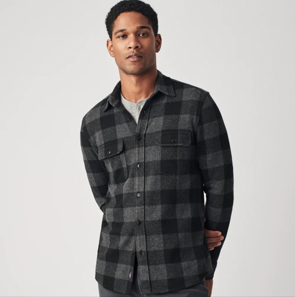 Faherty Other - Faherty Men's Black Buffalo Plaid Legends Sweater Shirt Size XL